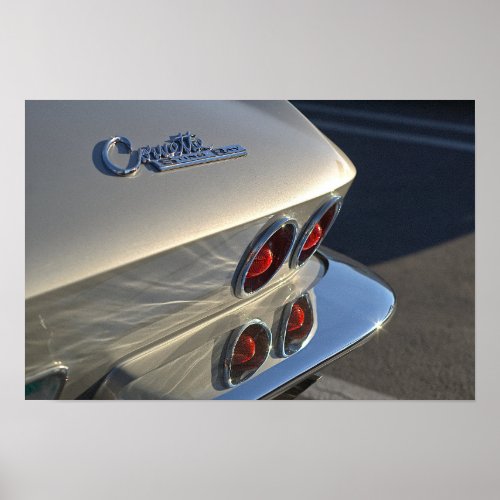 Stingray Corvette Taillights - Orange County Poster