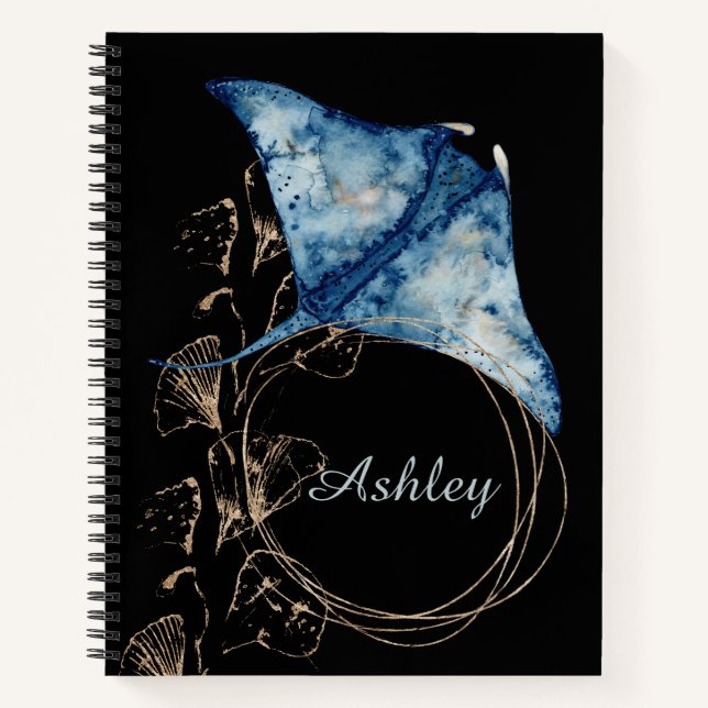 Stingray Custom Name Notebook (Front)
