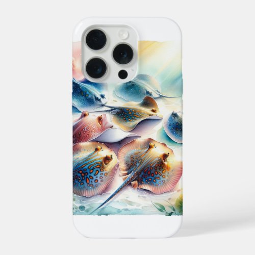 Stingray Dance AREF4401 _ Watercolor iPhone 15 Pro Case