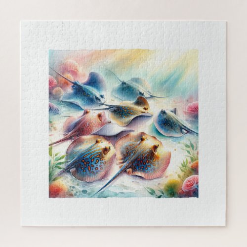 Stingray Dance AREF4401 _ Watercolor Jigsaw Puzzle
