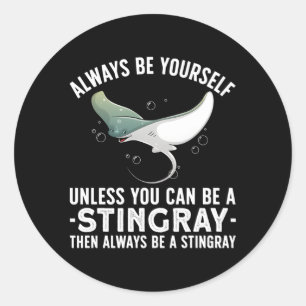 Stingray For Sea Creature Stingray Classic Round Sticker