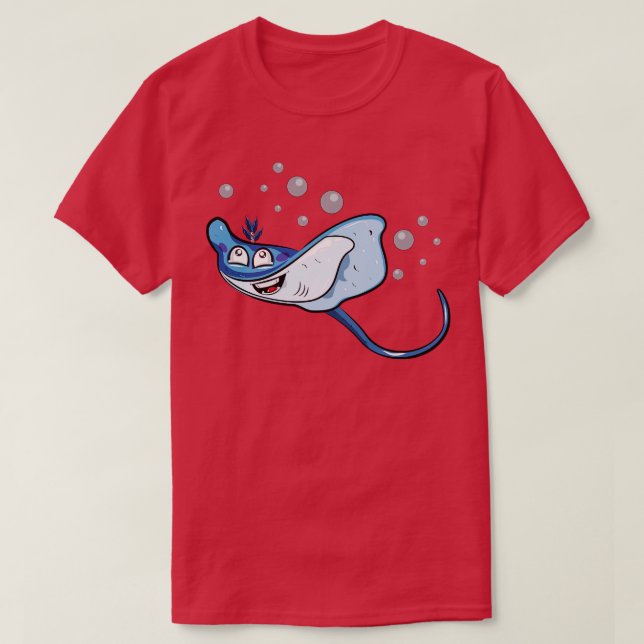 Stingray Illustration T-Shirt (Design Front)