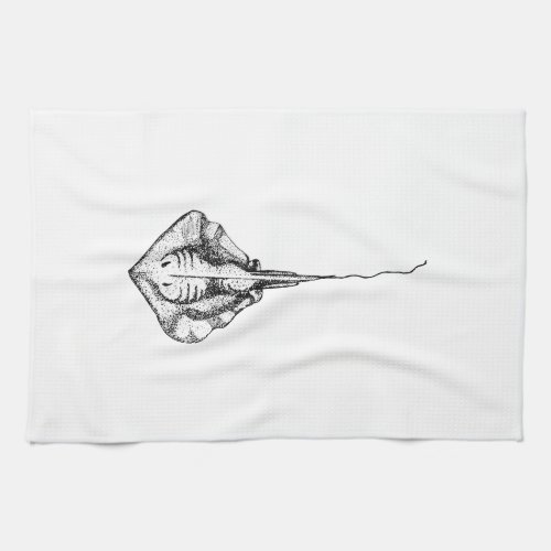 Stingray Illustration Towel