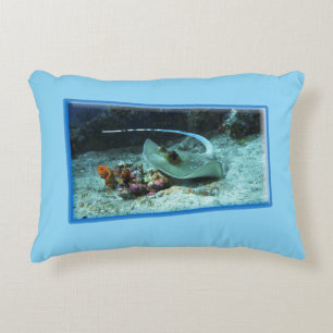 Stingray in motion - Photographic design Accent Pillow