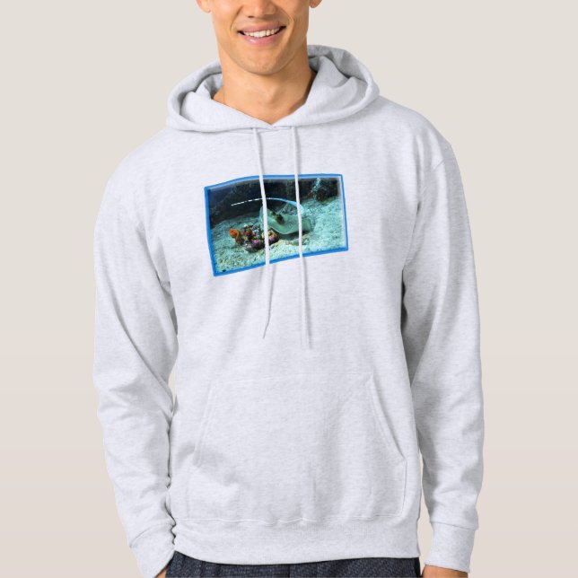Stingray in motion - Photographic design |  Hoodie (Front)