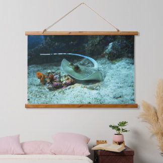 Stingray in move - Photo taken at Coral Triangle | Hanging Tapestry