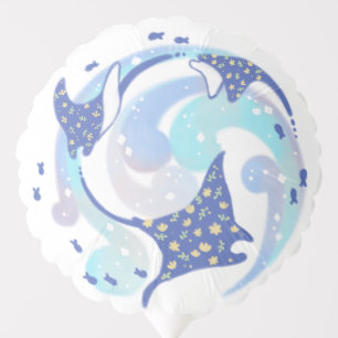 Stingray in Ocean Illustration Balloon