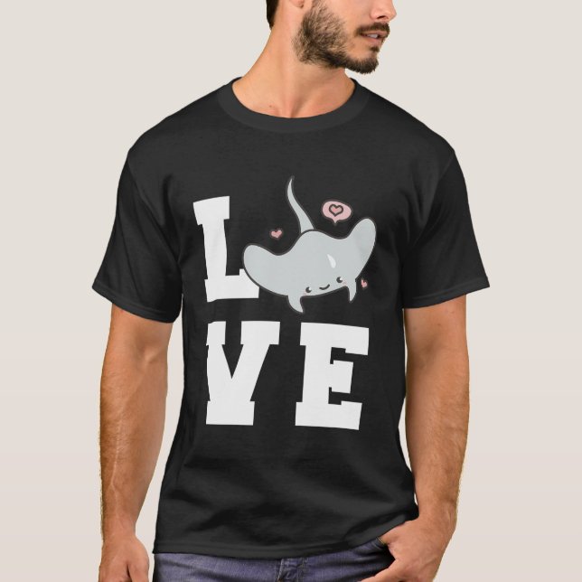 Stingray Love Ocean Adventure Manta Ray Diving Vac T-Shirt (Front)