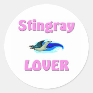 Stingray Lover Classic Round Sticker