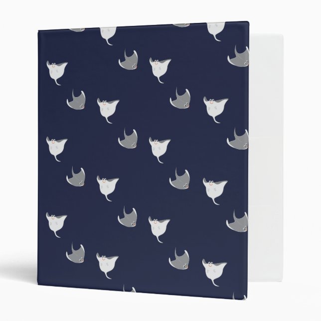 Stingray Pattern 3 Ring Binder (Front/Inside)