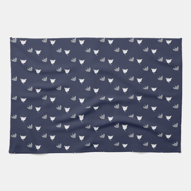 Stingray Pattern Kitchen Towel (Horizontal)