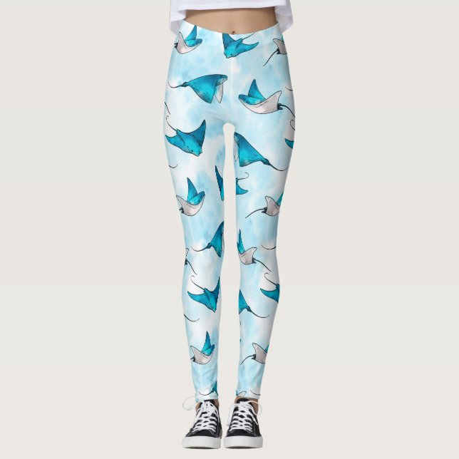 Stingray Pattern Leggings (Front)