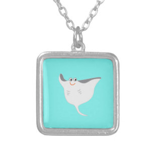 Stingray Silver Plated Necklace