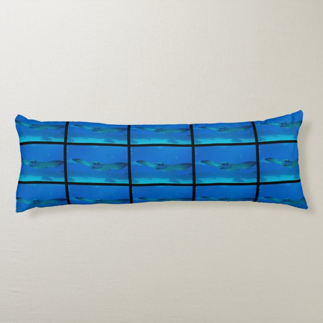 Stingray Swimming Under Water Body Pillow (Back)
