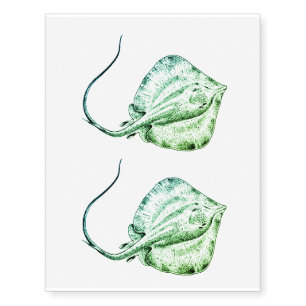 stingray temporary tattoo x2