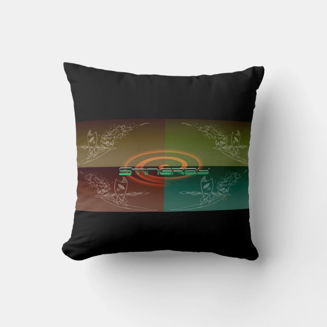 Stingray Throw Pillow (Front)