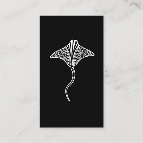 Stingray Tribal Sea Animal Tropical Beach Business Card