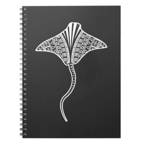 Stingray Tribal Sea Animal Tropical Beach Notebook