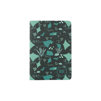 Stingrays Ocean Sea Creatures Personalised Passport Holder