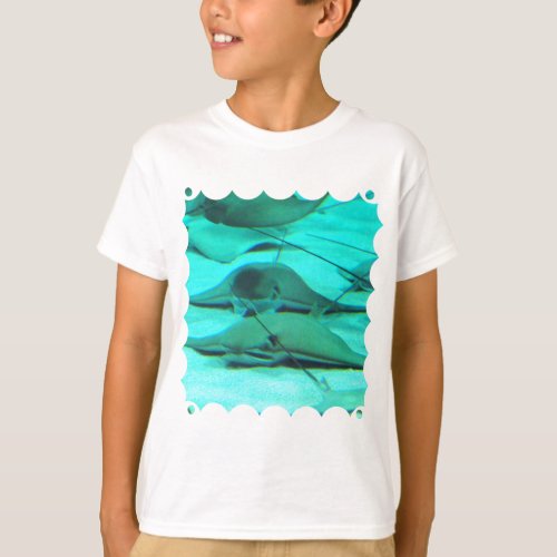 Stingrays on Ocean Floor Youth T_Shirt