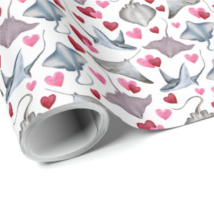 Stingrays Valentine Gift Wrapping Paper