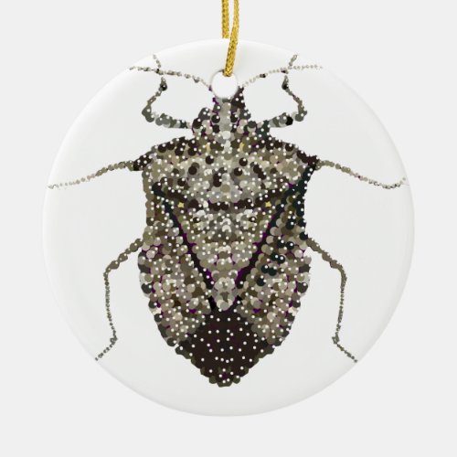 stink bug ceramic ornament