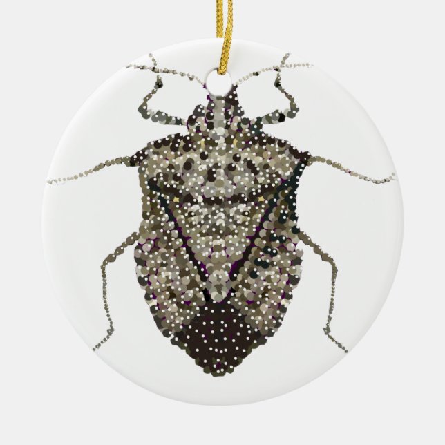 stink bug ceramic ornament (Front)