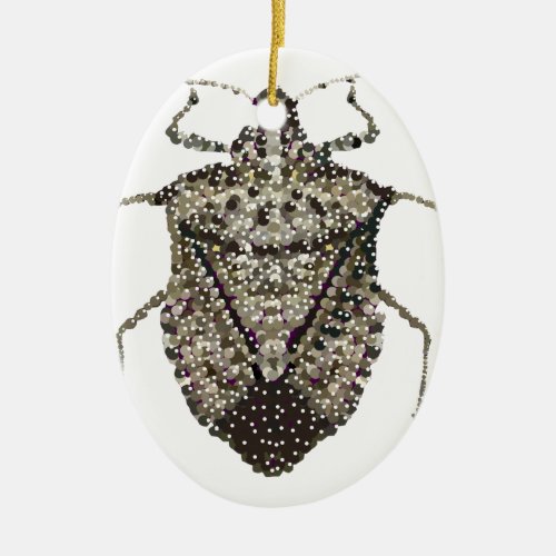 stink bug ceramic ornament