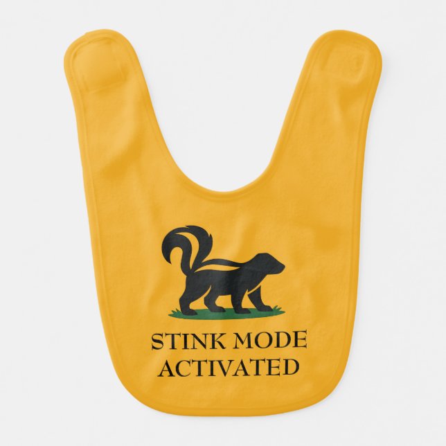 Stink Mode Activated Baby Bib (Front)