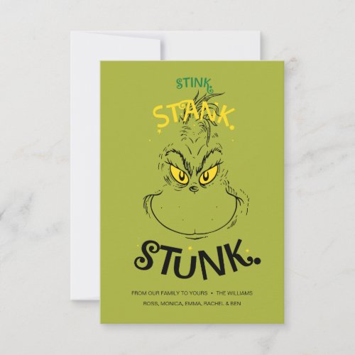 Stink Stank Stunk Mister Grinch Quote Card
