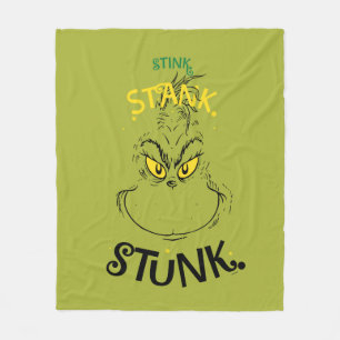 Stink Stank Stunk Mister Grinch Quote Fleece Blanket