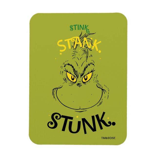 Stink Stank Stunk Mister Grinch Quote Magnet (Vertical)