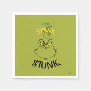 Stink Stank Stunk Mister Grinch Quote Napkins