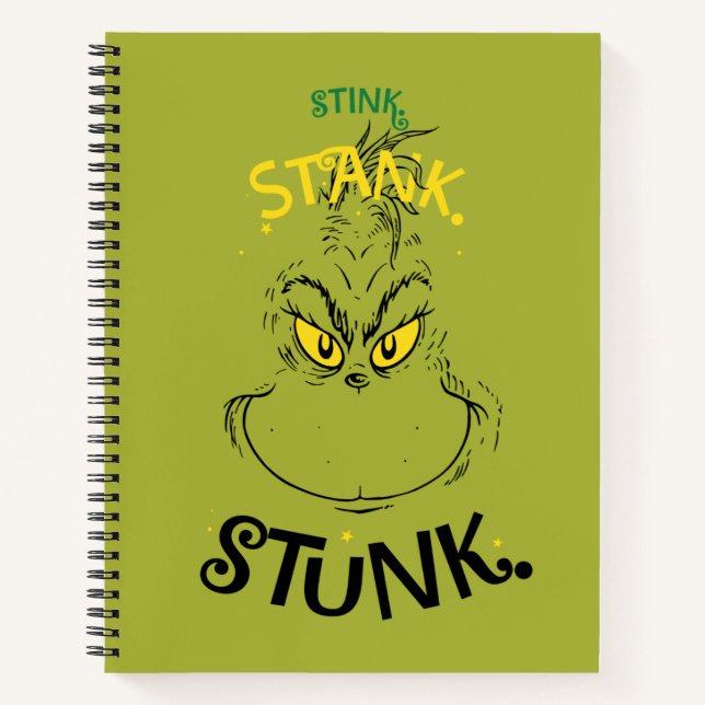 Stink Stank Stunk Mister Grinch Quote Notebook (Front)