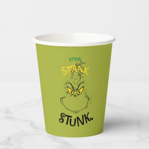 Stink Stank Stunk Mister Grinch Quote Paper Cups
