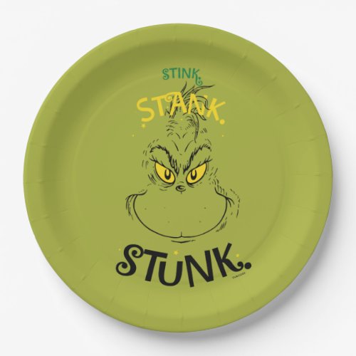 Stink Stank Stunk Mister Grinch Quote Paper Plates
