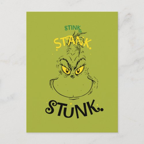 Stink Stank Stunk Mister Grinch Quote Postcard