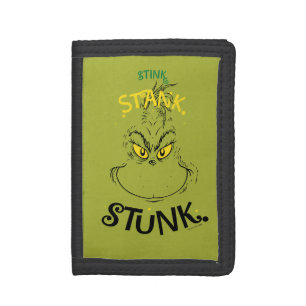 Stink Stank Stunk Mister Grinch Quote Tri-fold Wallet