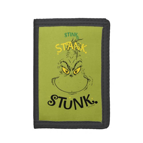 Stink Stank Stunk Mister Grinch Quote Trifold Wallet