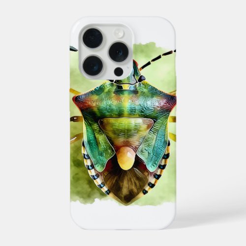 Stinkbug in Watercolor and Ink IREF1906 _ Watercol iPhone 15 Pro Case