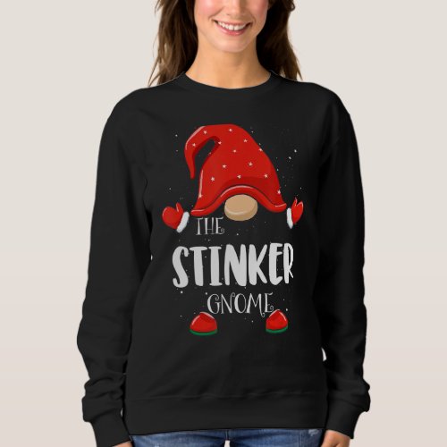 Stinker Gnome Matching Family Group Christmas Paja Sweatshirt