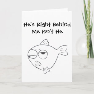 Stinkeye fish greeting card