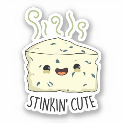 Stinkin Cute Funny Cheese Pun  Sticker