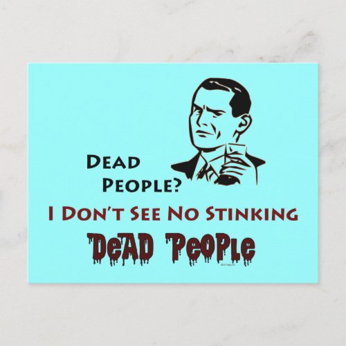 Stinking Dead People Retro Humor Postcard