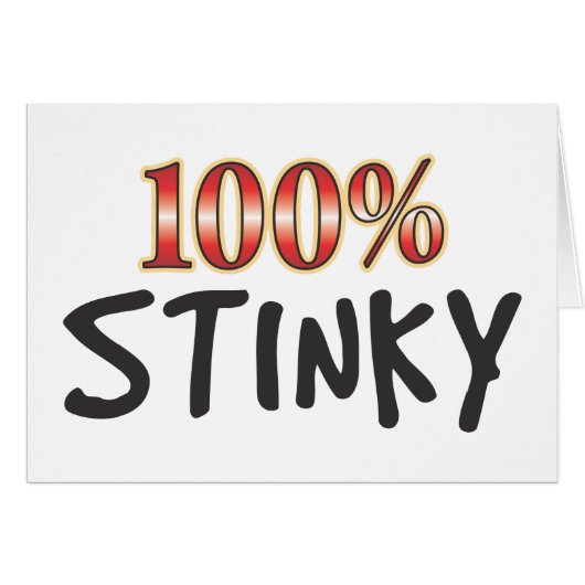 Stinky 100 Percent Cards (Front Horizontal)