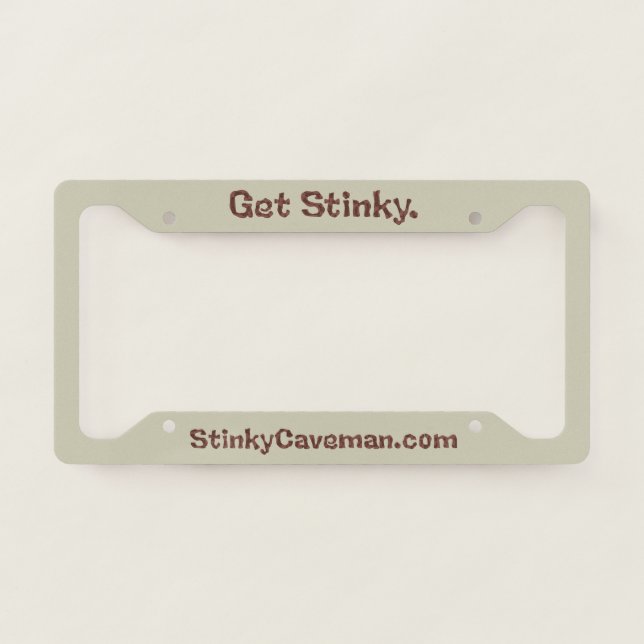 Stinky Caveman License Plate Frame (Front)