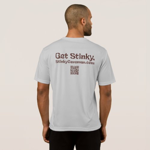 Stinky Caveman Tech Shirt Silver