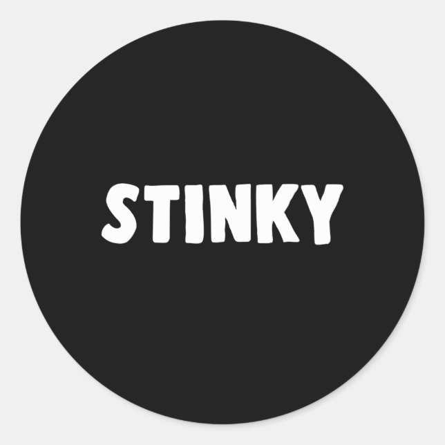 Stinky Classic Round Sticker (Front)