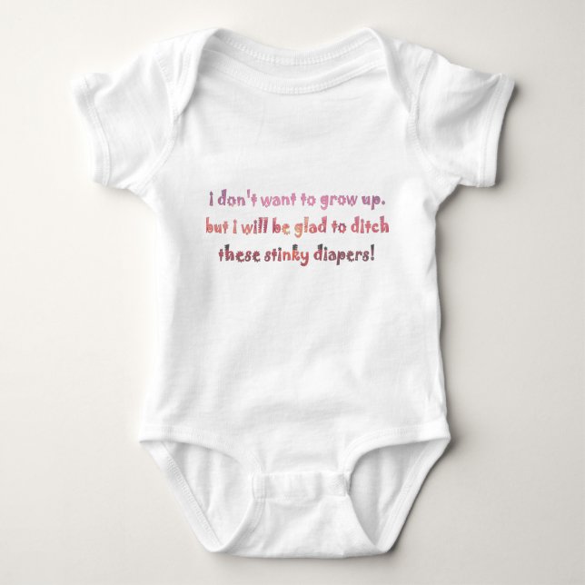 Stinky Diapers Potty Humor Baby Bodysuit (Front)