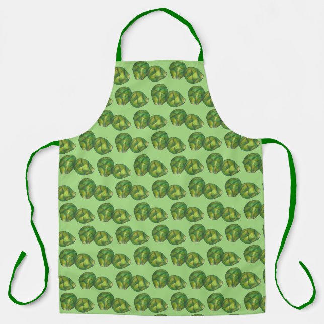 Stinky Green Brussels Sprouts Veggie Vegetable Veg Apron (Front)